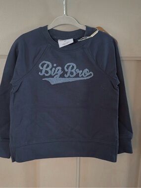 Angel Dear Navy 'Big Bro' Pullover Sweatshirt